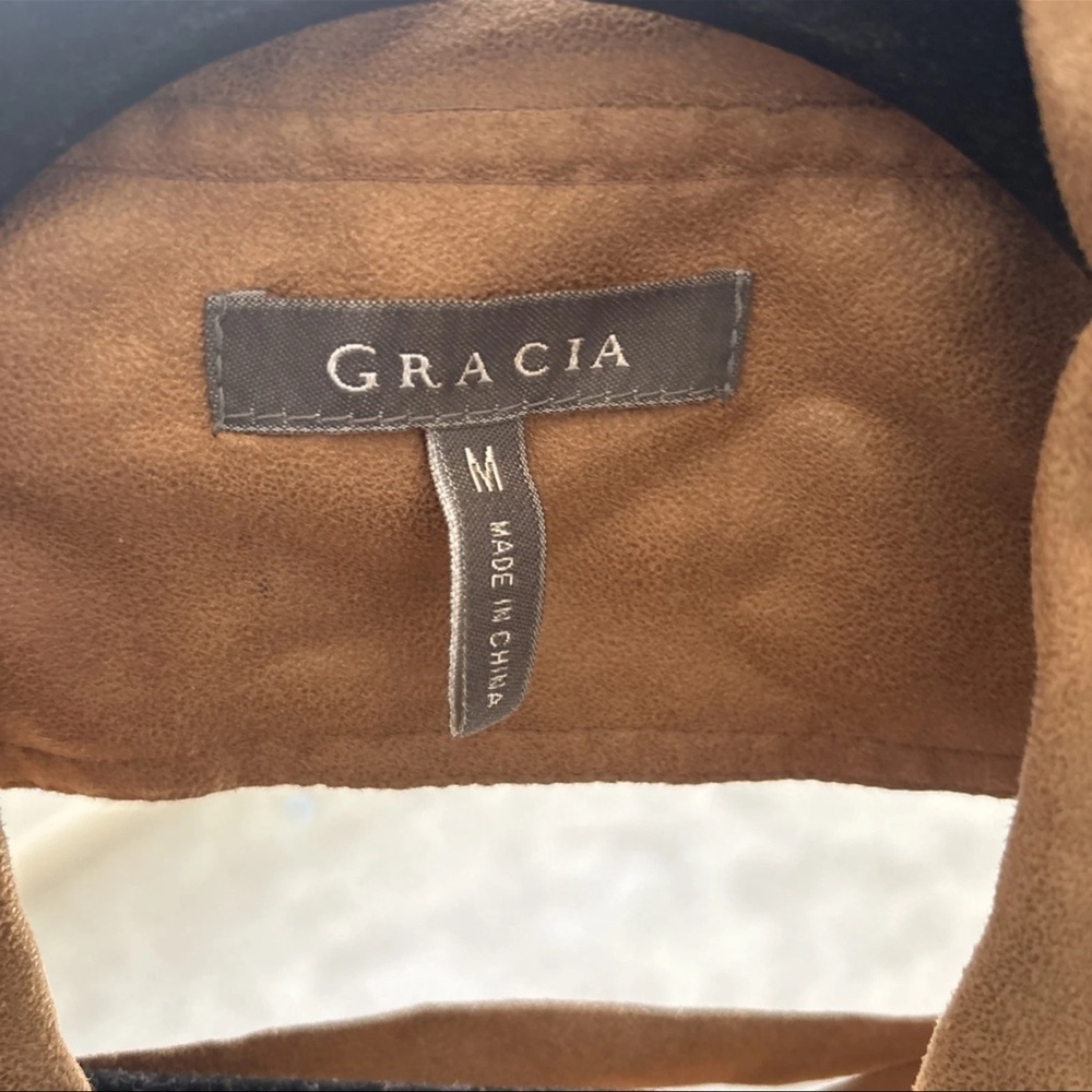 Gracia Women's Rust brown Faux suede Lightweight Jacket Size M - Picture 4 of 16